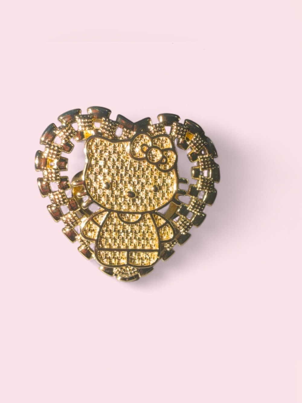 Gold Hello Kitty Heart Ring